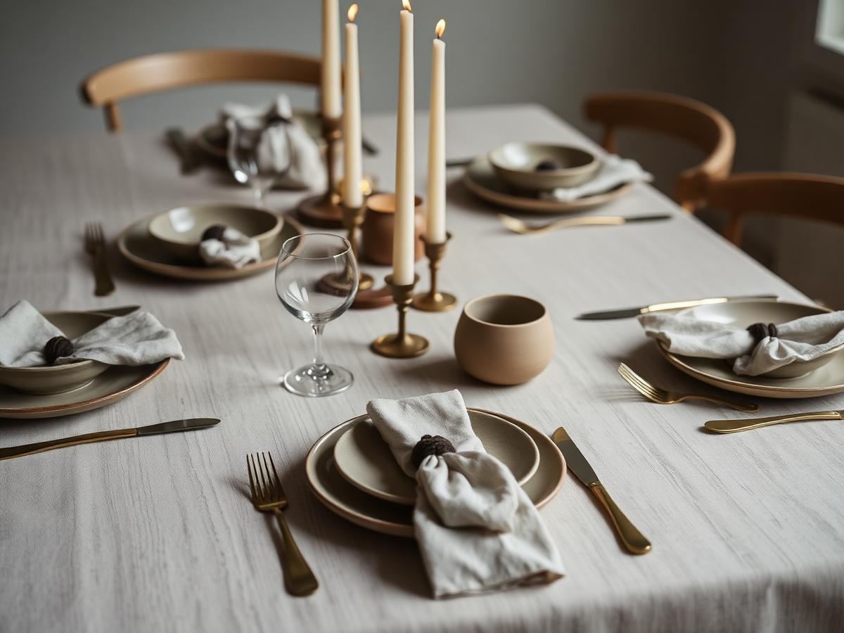 Setting a Sunday table
